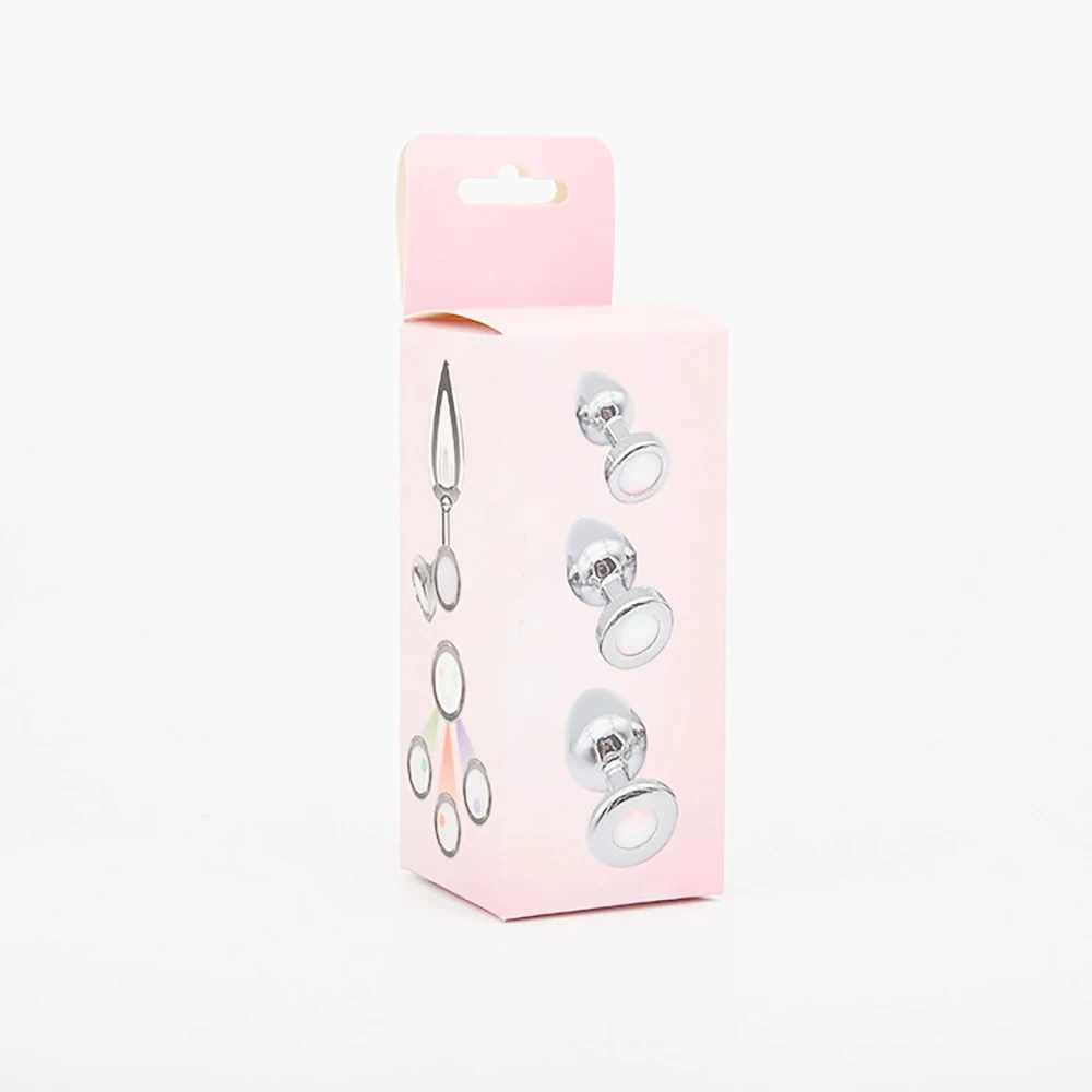 3 Sizes Anal Plugs Gay Butt Plugs Aluminum Prostate Massage Dildo Female Anal Sex Toys Male LED Glow-in-the-Dark Butt PlugsXJ250121