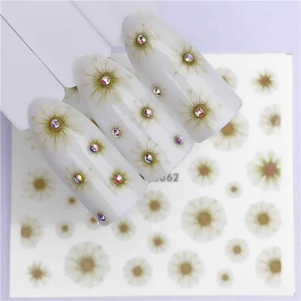 Spring Nail Stickers Water Stickers For Nails Sliders Nail Sticker Art Decal Winter Cute Fox Transfer Cake Small Fresh PlumXJ250120