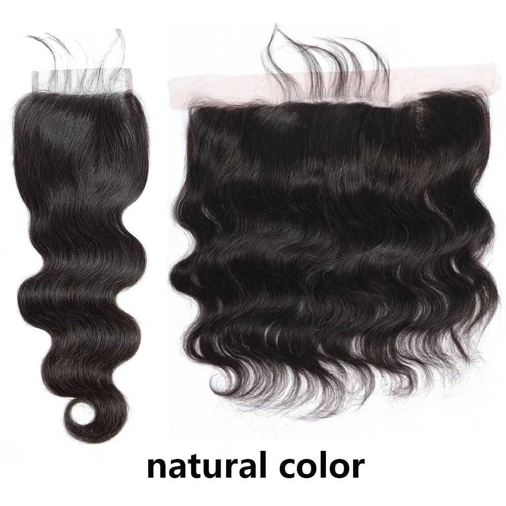 4x4 Lace Clo Human Hair Brazilian Body Wave 13x4 Transparent Lace Frontal Clo Ombre Colored 1B/27 Remy HairXJ250120