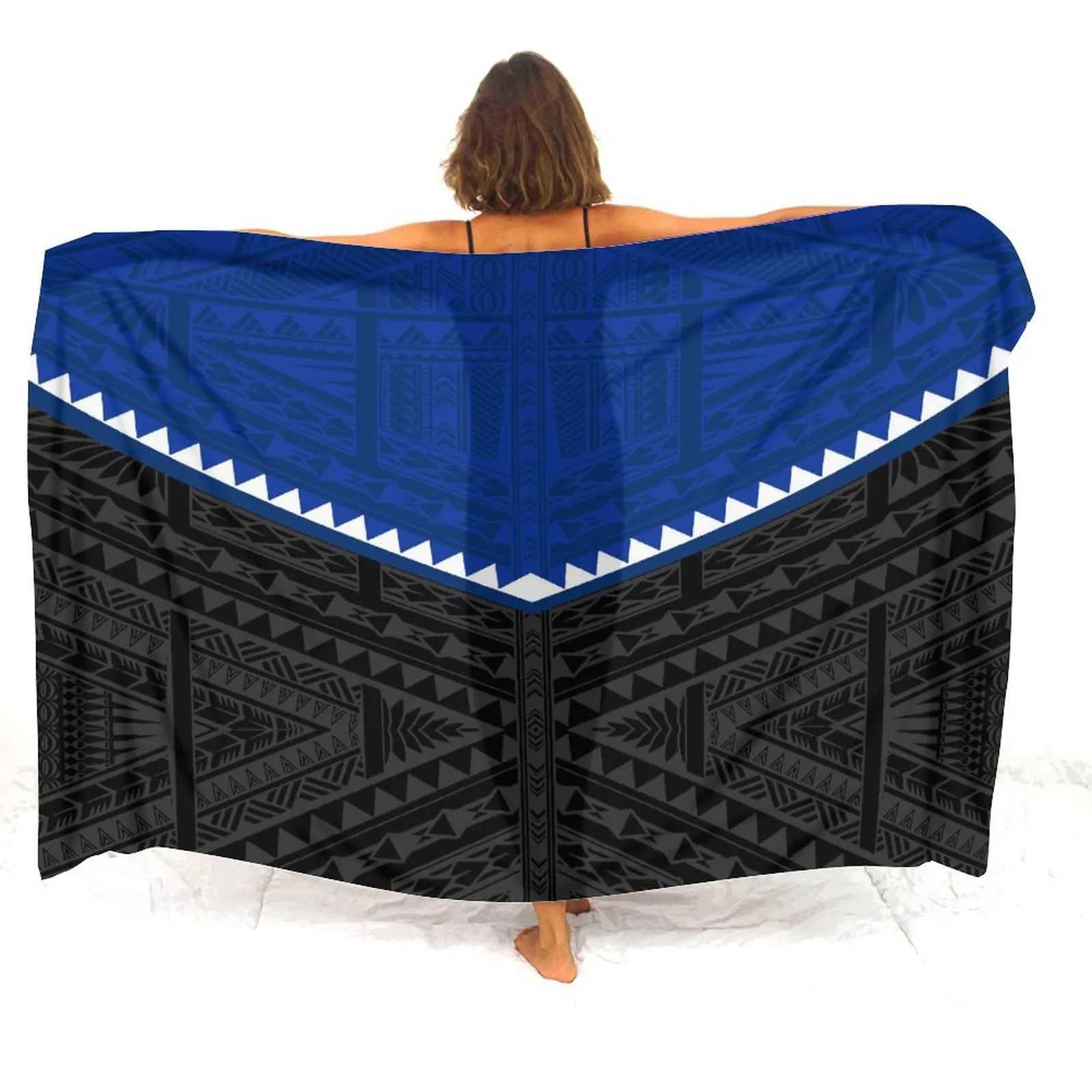 New bikini cover sarong ruffled coat Polynesian pattern custom womens beach fashion sarong W250120