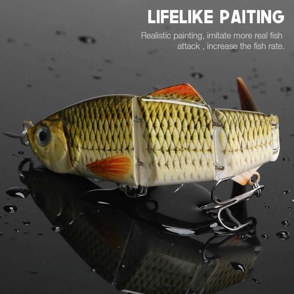 VTAVTA 12cm 16g Lifelike 4 Segments Joint Bait Artificial Fishing Lure Sinking Wobblers For Pike Swimbait Crankbaits FishingXJ250122
