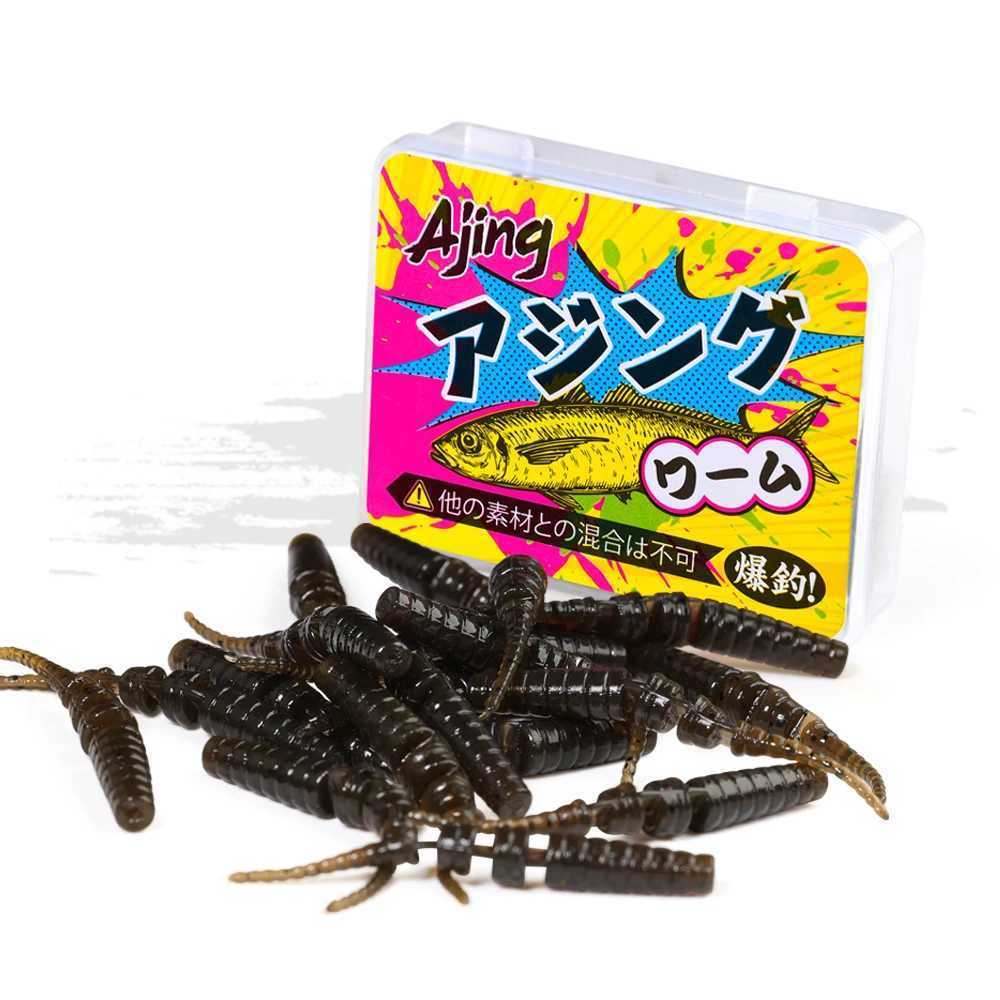 Spinpoler 20pc Light Game Ajing Fishing Lure Jointed Soft Bait Rockfish Ocean Rock Bait Silicone Swimbait Tackle Isca Esca PescaXJ250122