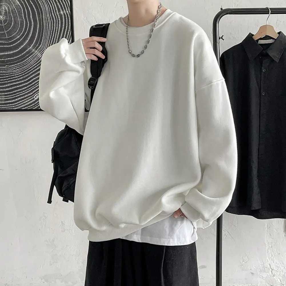 Men Fall Sweatshirt Men Pullover Sweatshirt Cozy Unisex Sweatshirt Thick Warm Stylish Mens Fall/winter Top for Couples LooseXJ2500118
