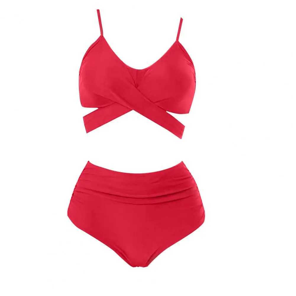 Summer Swimsuit Stylish Cross Bandage Bra Panties Bikini Set Breathable Bikini SetXJ250120