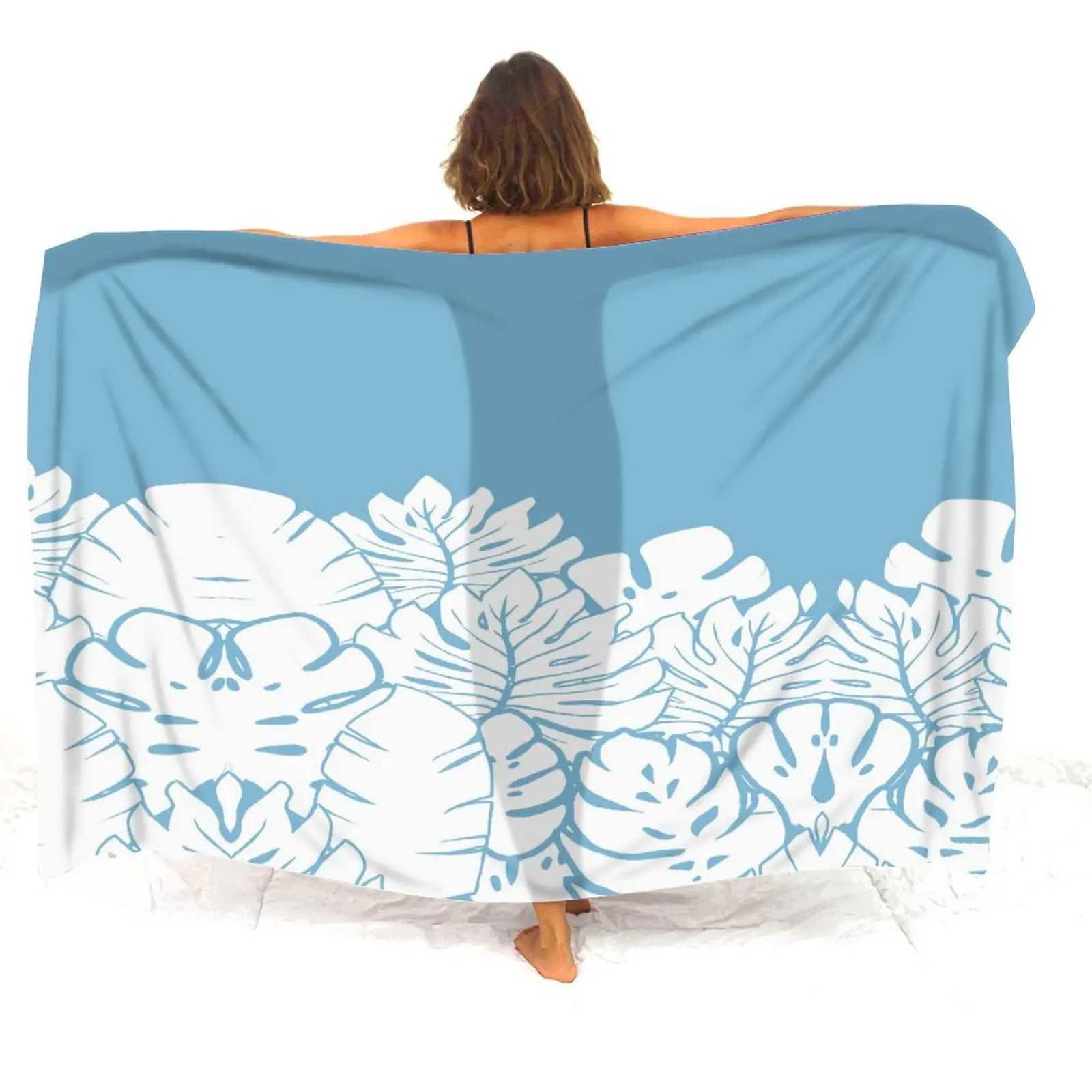 Summer Haiian Beach Resort Sarong Seaside Bikini Coat Smock Vintage Design Custom Polynesian Art Print Ladies Sarong W250120