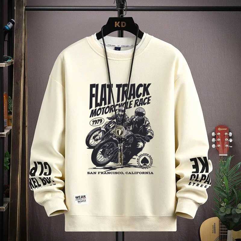Autumn Mens Motorcycle Graphics Sweatshirt Hoodies Retro Printed Long Sleeve T-shirt Mens Clothing Black O Neck Harajuku TopXJ2500118