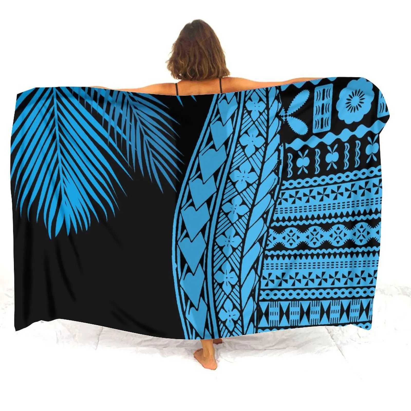 Haiti Samoa Fiji Islands Ladies Sarong Polynesian Pattern Custom Ladies Soft Elegant Shl Factory Direct Free Shipping W250120
