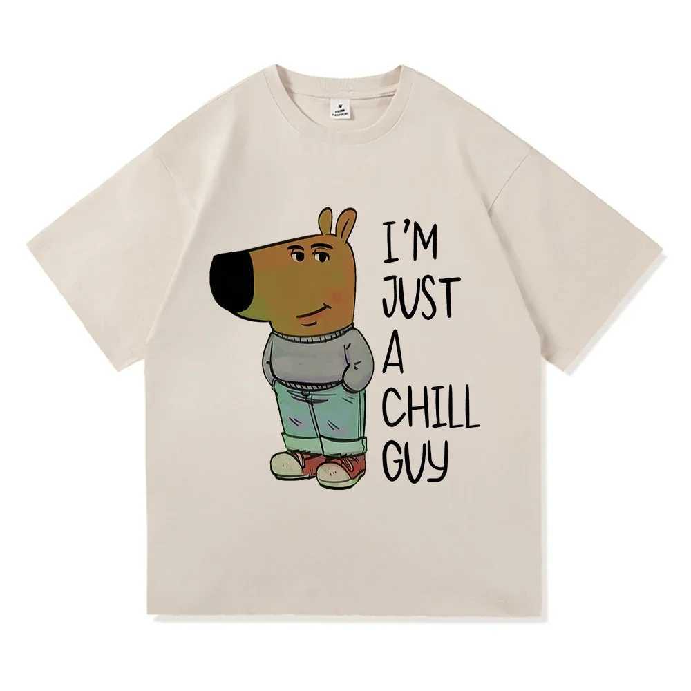 Im just a calm guy meme T-shirt summer fashion mens letter printed T-shirt unisex high-quality cartoon retro cotton T-shirt X250203