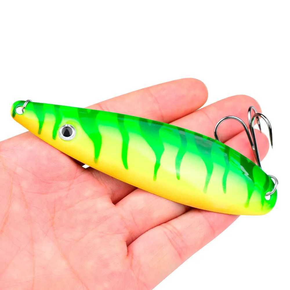 1PC 18.5g 11.5cm Spoon Spinner Lure VIB Metal Lure Bait Jig Sequin Fishing Wobbler Trolling Hard Baits Fishing TackleXJ250122