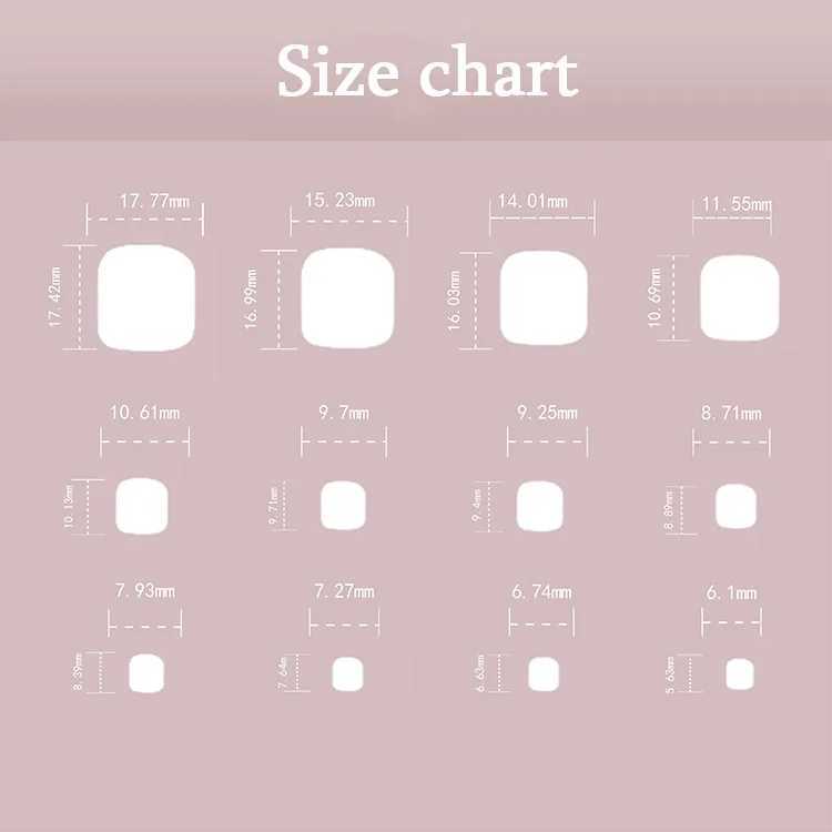 White French Artificial Toenails Nude Pink Toe False Nails with Glue Wearable Short Flat Shape Fake Toenails WholesaleW250120