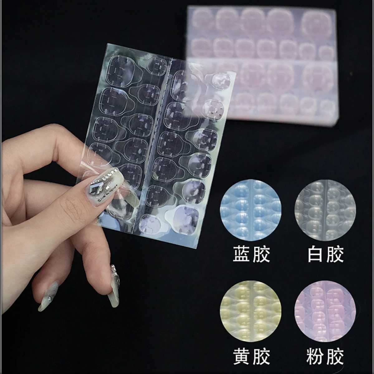 120Pcs False Nails Sticker Transparent Double-Side Adhesive Tapes Stickers Press on Fake Nail Tips Extension StickerXJ250120