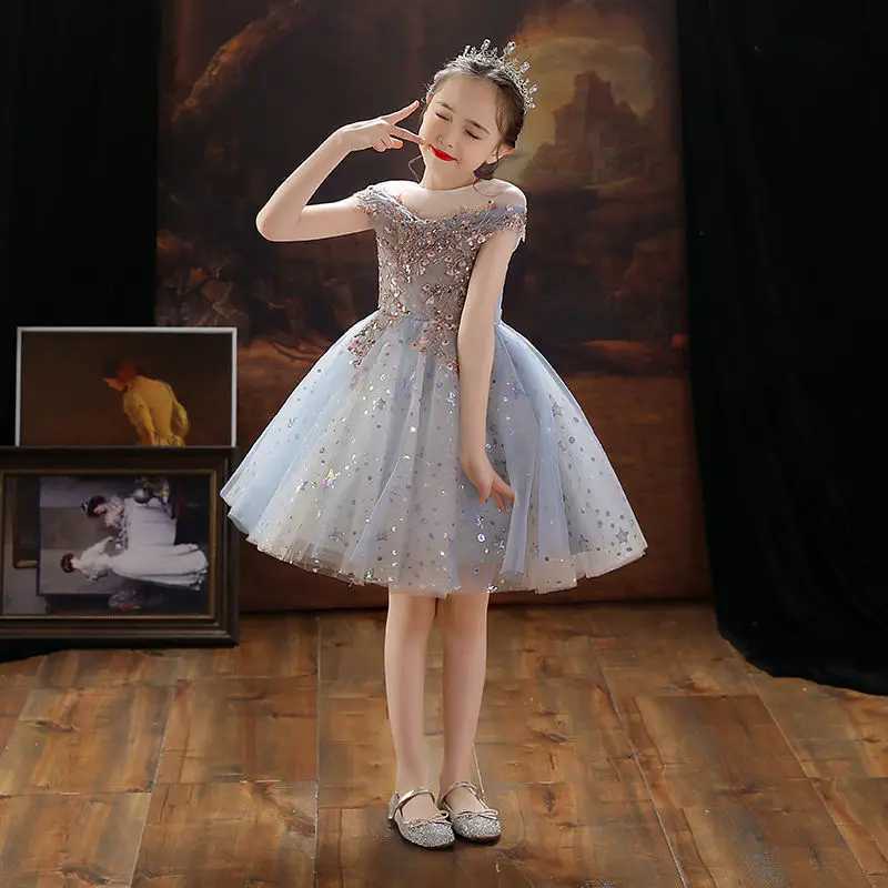 Christening Dress Girl Childrens Party Dress Kids Dresses for Girls From 8 to 12 Years Old Elegant Baby Kid Prom Luxury 14 X250203
