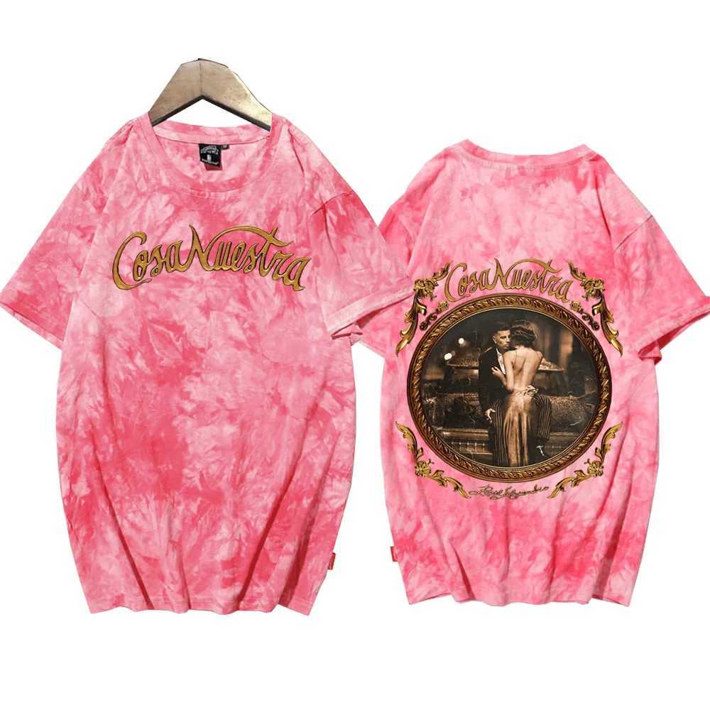 Raw Alejandro Coca Nuestra Tie Dye Shirts Unisex Round Neck Short Sleeve Popular Music T-Shirt Fans Gift X250203