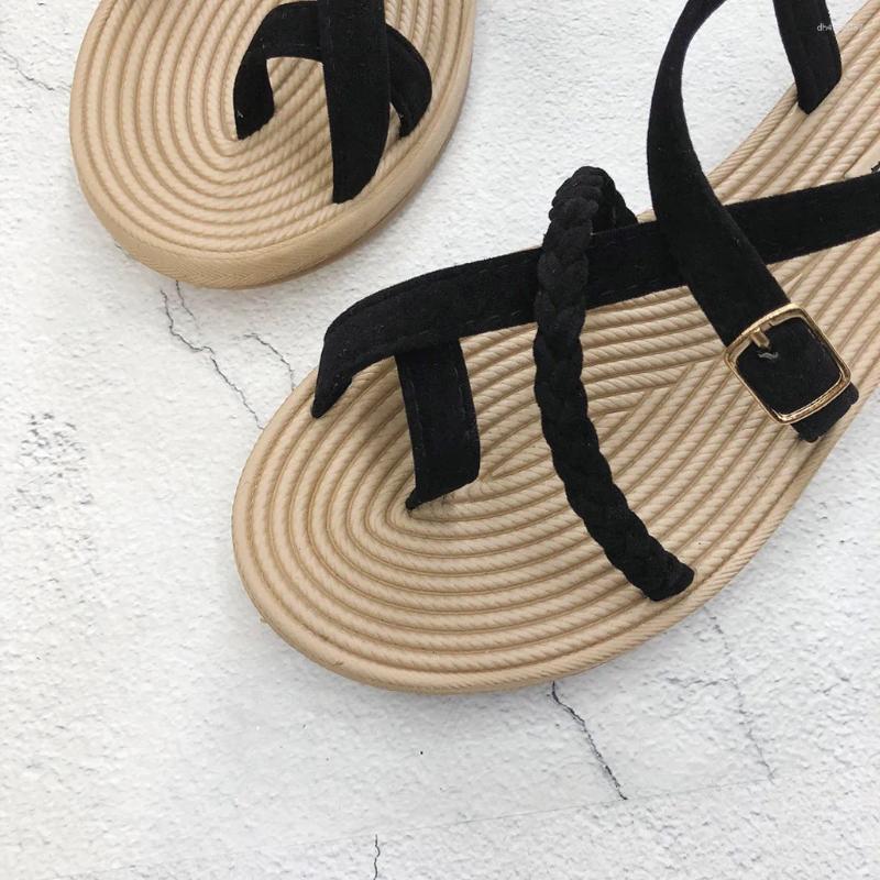 Sandals Women Size 12 Wide Roman Shoes Flat Beach Summer Bottom Clip Straps Toe Wild Womens Width 9w hurenlakeshoes hurenlakeshoes hurenlakeshoes