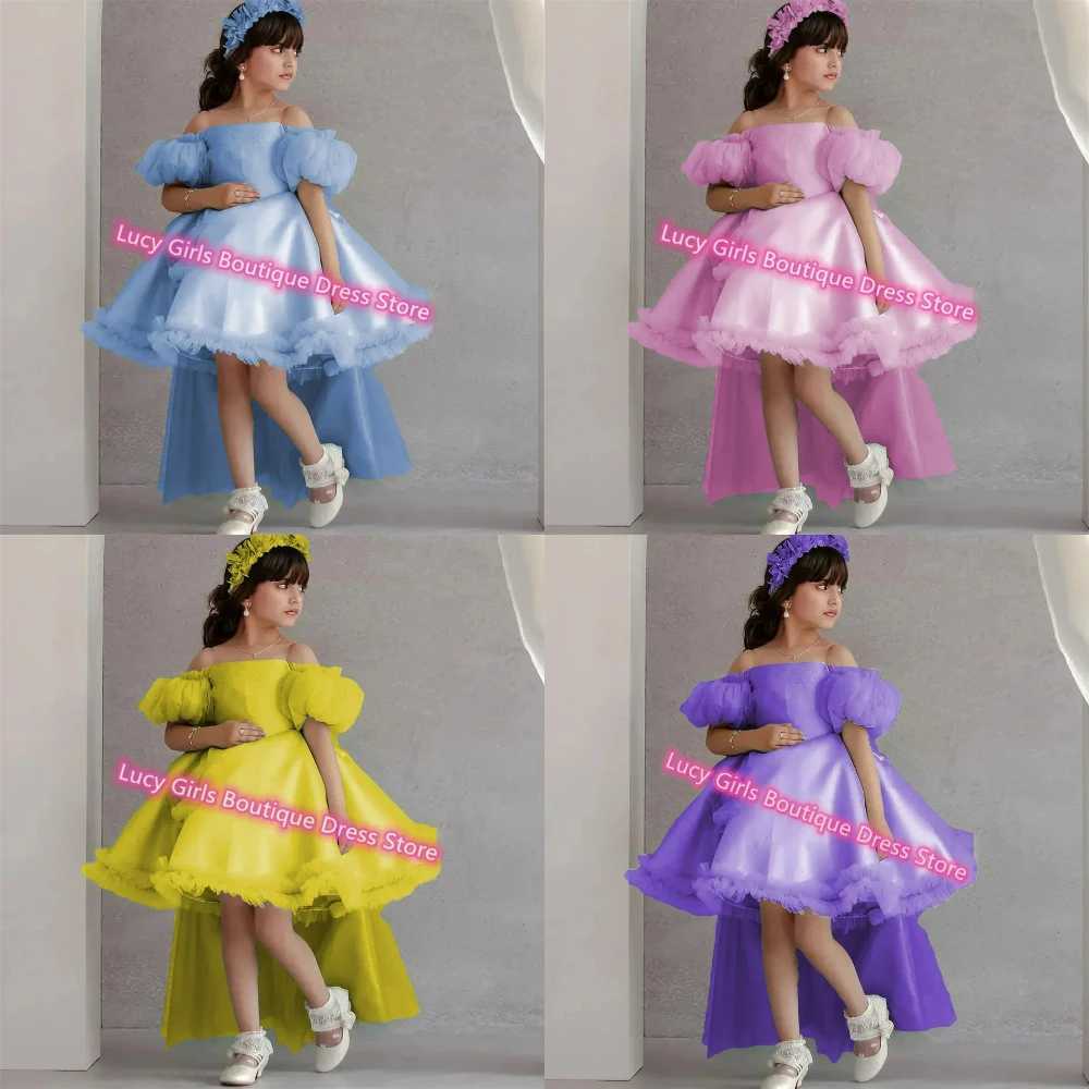 Luxury Sage Green Flowers Girl Dress Offensive Children Princess Clothes for Wedding Dresses Kids Birthday Party First Communion X250203
