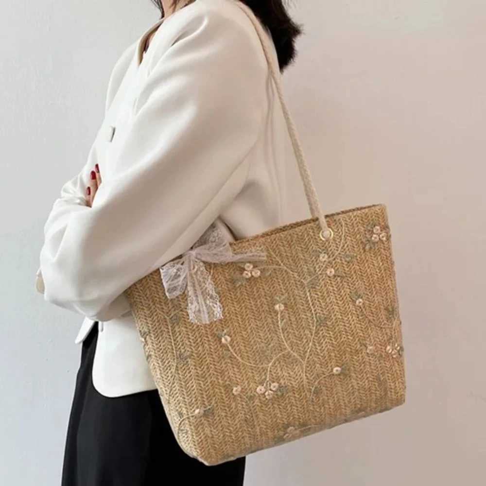 Fi Woven Handbags For Women All-Mah Womens Bag 2023 Portable Bucket Bag Luxury Designer Handbag Summer Picnic BagsXJ250121
