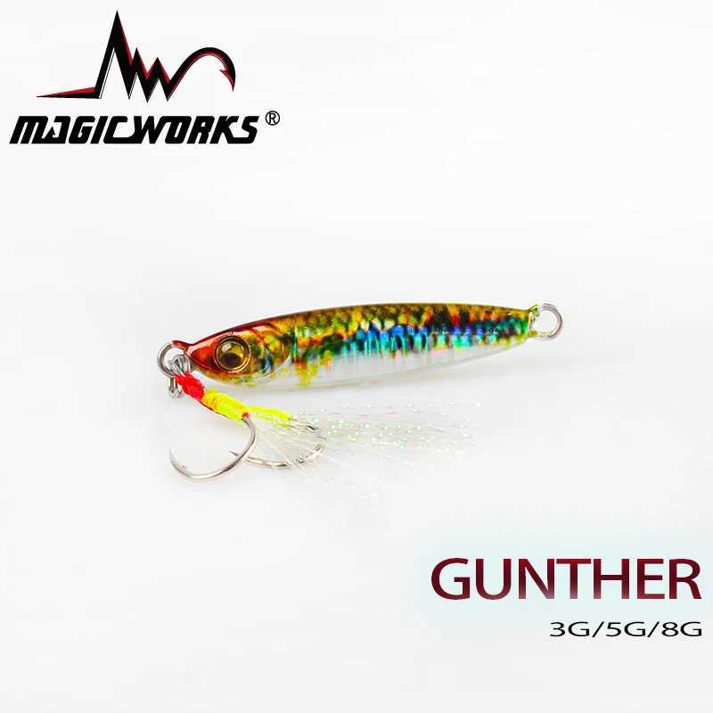 MAGIC WORKS Micro Metal Jig 3g/5g/8g Shore Casting Jig Lures Saltwater Ice Fishing Lure Artificial Bait Fake Sea Fishing TackleXJ250122