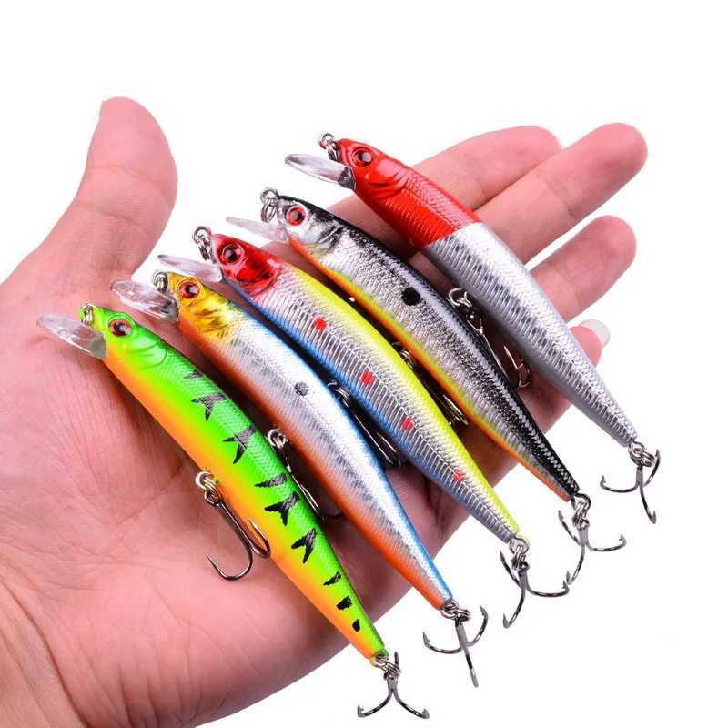 10cm 8g Minnow Hard Bait Fishing lures Wobbler Isca Artificial Baits Swimbait Plastic Crankbait 3D Eyes Lure Fishing TackleXJ250122