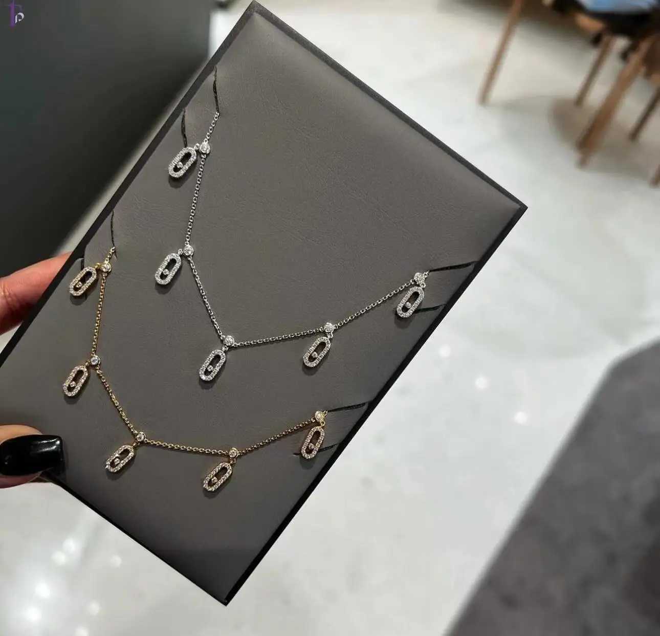 Popular French Brand Mobile Diamond 925 Sterling Silver Fashionable Womens Luxury Diamond Pendant Necklace Festival Party GiftsXJ250114