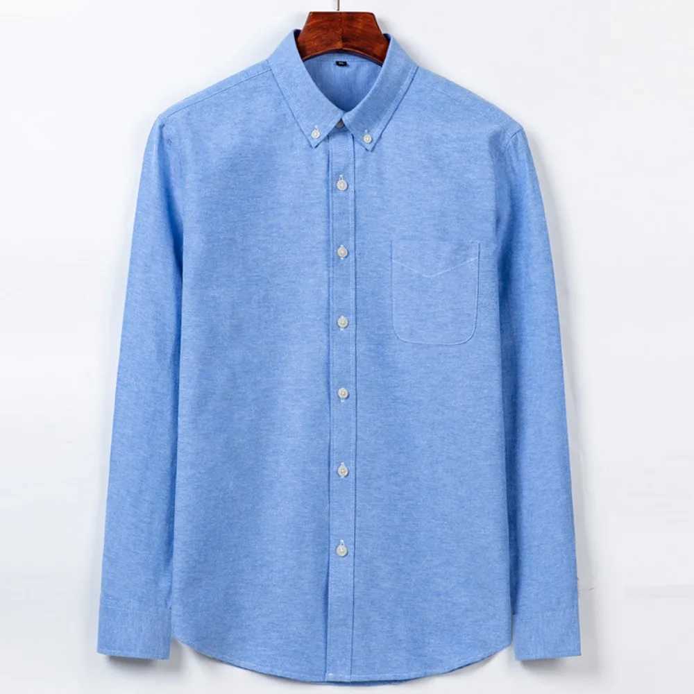 Mens Shirts Autumn Long Sleeve Placket Button Up Shirts Formal Slim Fit White Black Shirt Men ClothingXJ250121