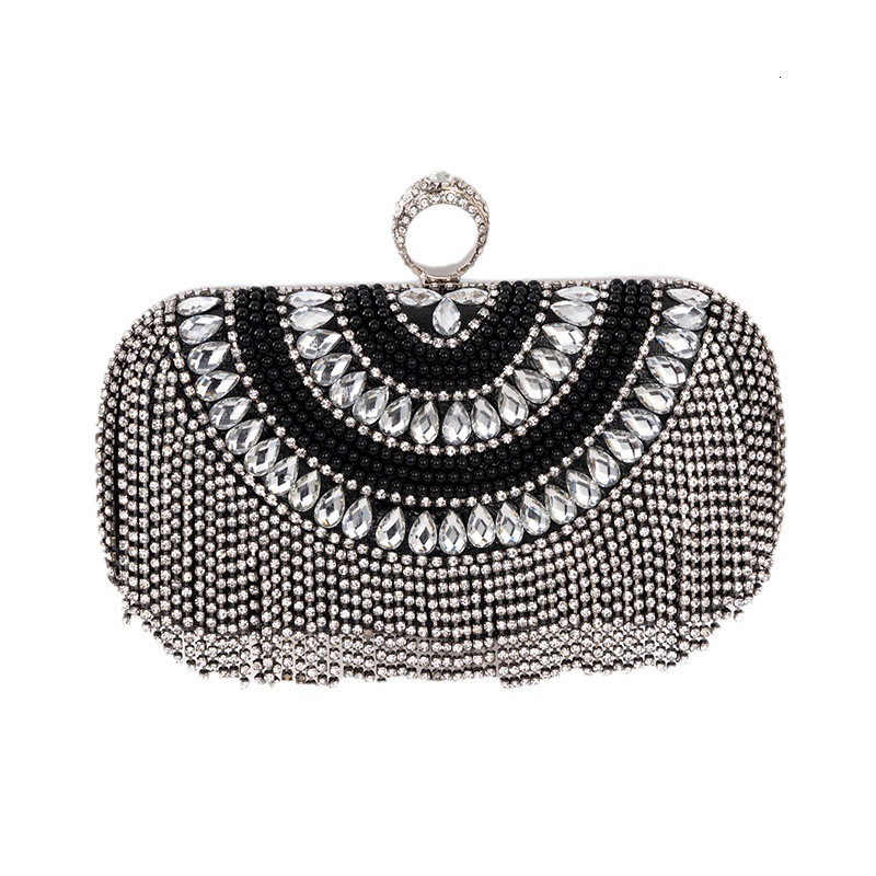 new style New Tassel Diamond Socialite Fashion Handbag, Shiny Dress, Dinner Bag, Banquet Women's Bag