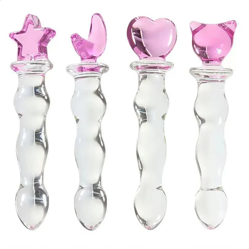 Crystal Glass Anal Plug Vaginal Anus Beads Butt Plug Sexual Toy Adult Dildo for Anal Massage Masturbation Sex Toys for Men Women 250108
