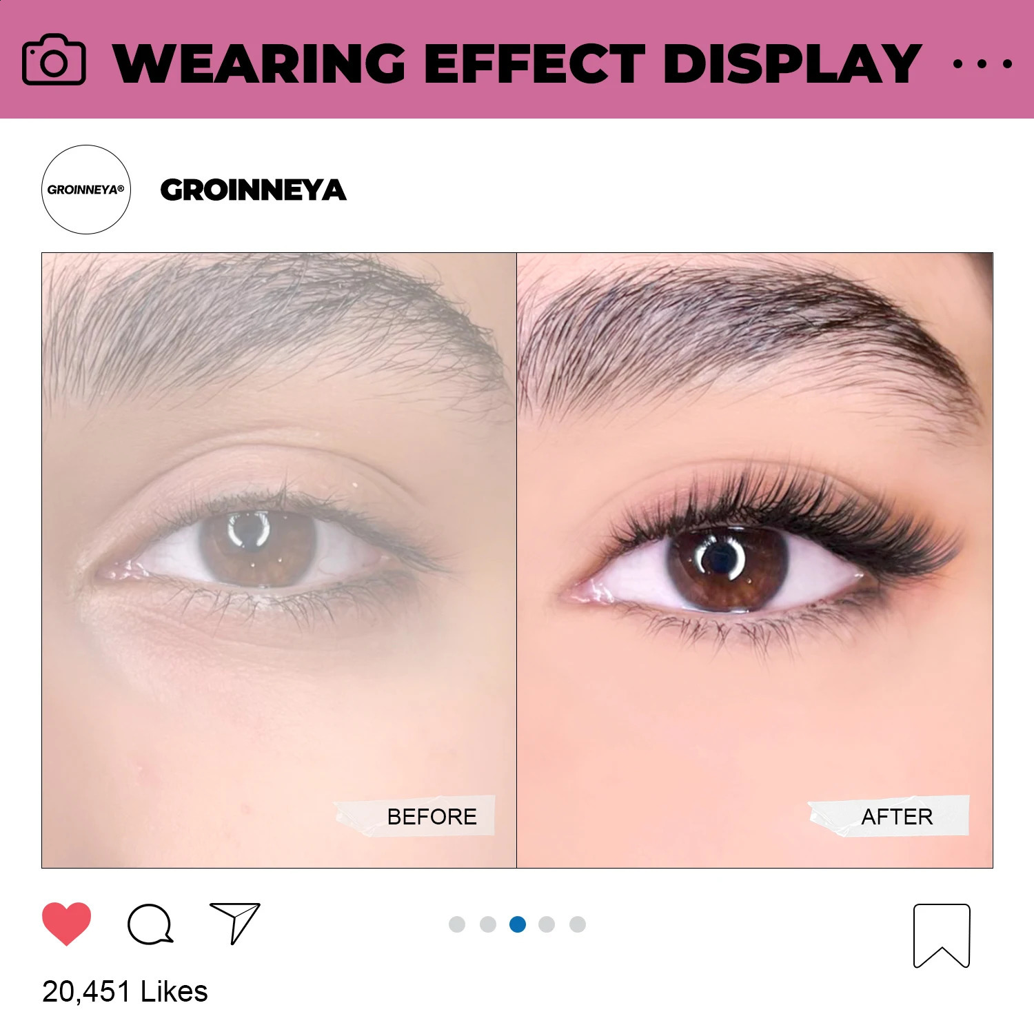 GROINNEYA DIY Lashes Extension Kit Individual Lashes Clusters Faux Mink Eyelash Extension Mix set with Lash Bond and Seal Makeup 250110