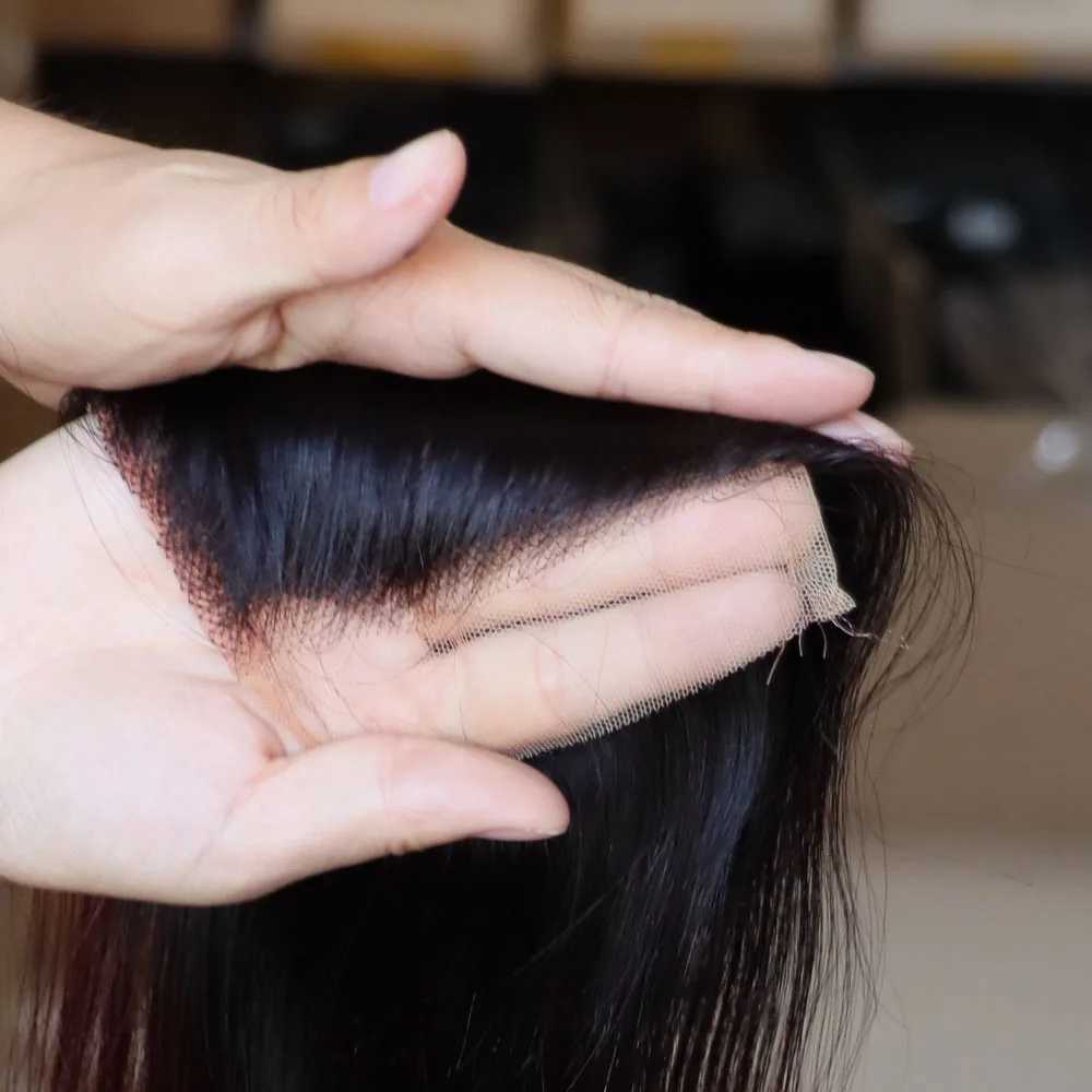 Ombre Dark Red 99J Virgin Remy Human Hair Bundles with Lace Clo 4x4 5x5 2x6 Transparent Weft Weaving Human HairXJ250120