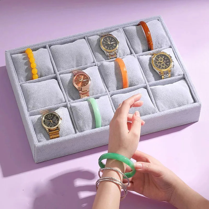 Flannelette bracelet jewelry set jewelry display shelf bracelet hand watches receive tray jewelry display props 250117
