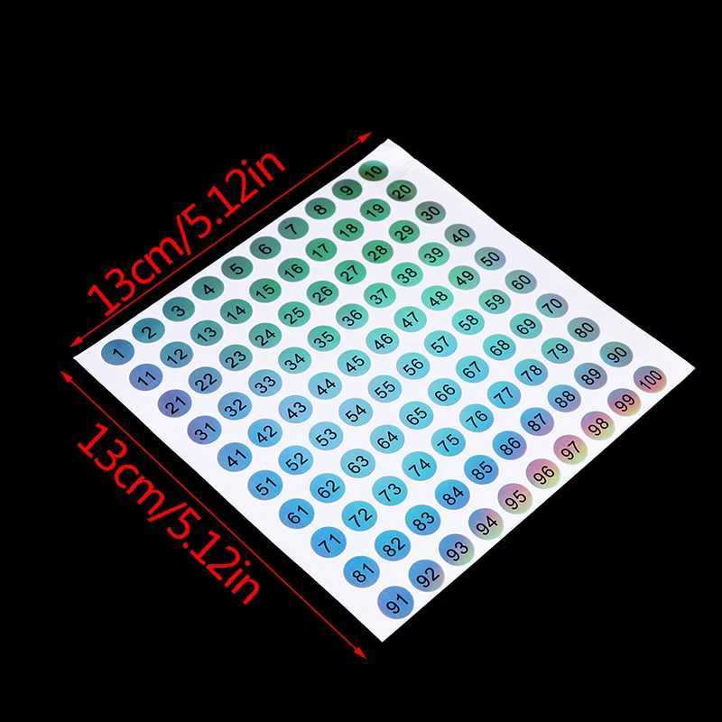 1/2/5 Sheet Number 1-500 Laser Marker Stickers For Nail Polish Glue Bottle Waterproof StickersXJ250120