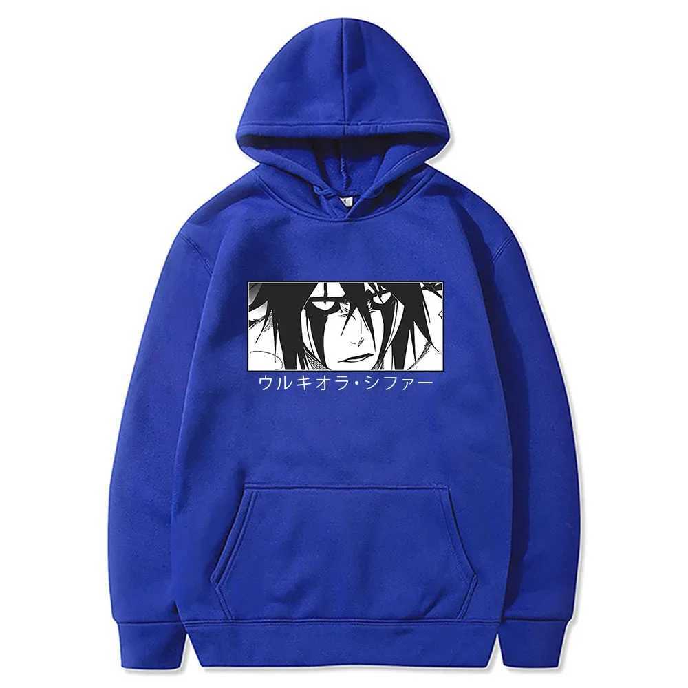 Japanese Anime Bleach Ulquiorra Cifer Manga Harajuku Hoodies Gothic Cartoon Streetwear Long Sleeve Casual Men Winter SweatshirtsXJ2500118