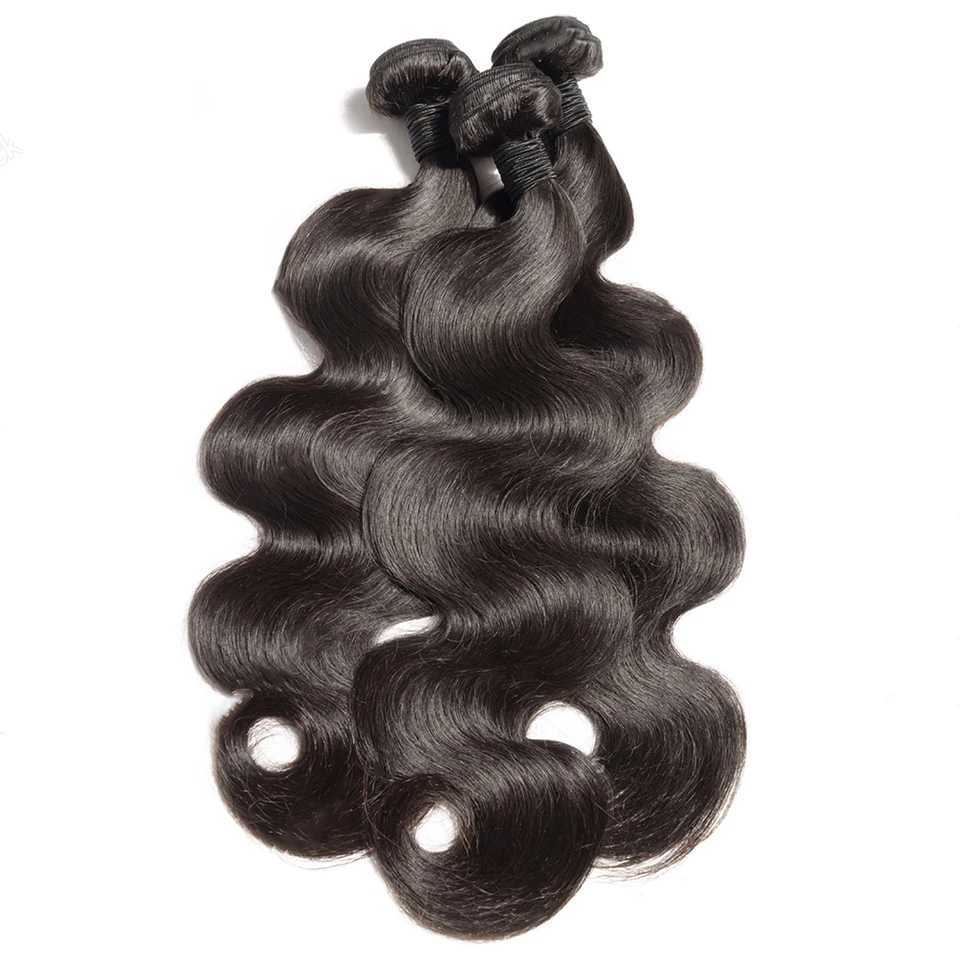 Body Wave Human Hair Bundles With Clo 4X4 Lace Clo Brazilian Hair Body Wave Bundles With Clo Beaushine Hair WeavesXJ250120
