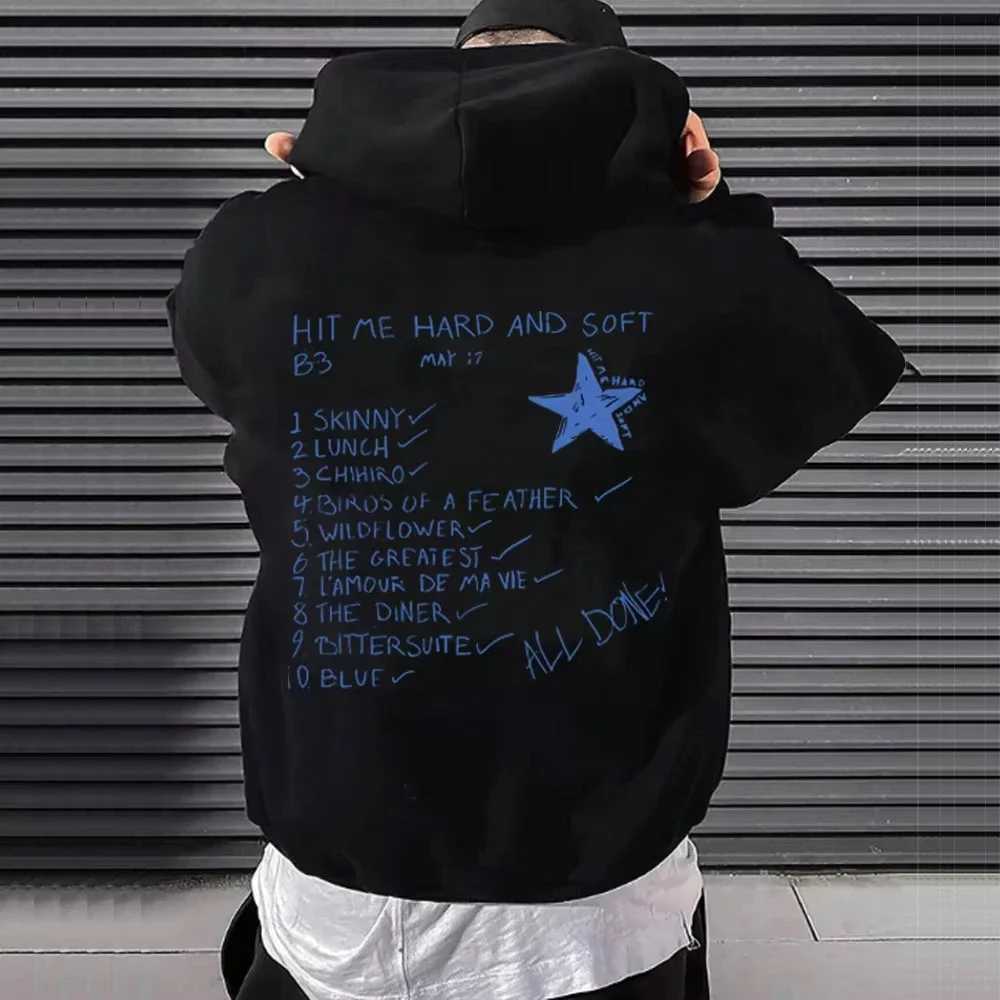 Hip Hop Hoodies Hit Me Hard and Soft 2024 Tour Hooded Pullover Men Women Fleece Casual Sweatshirts Fashion Loose Gothic HoodieXJ2500118