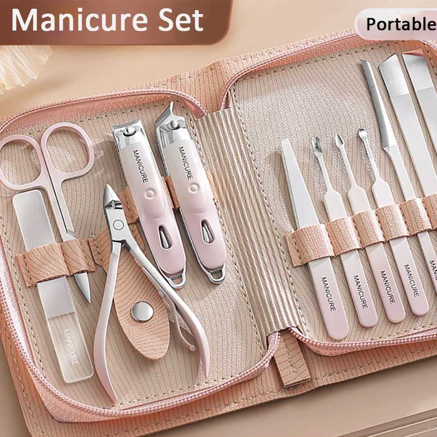 12 Pcs Manicure Set Pedicure Kit Nail Clippers Set Fingernail Clipper Set Ingrown Toenail Nail Kit Scissor Nail Trimmer KitXJ250116