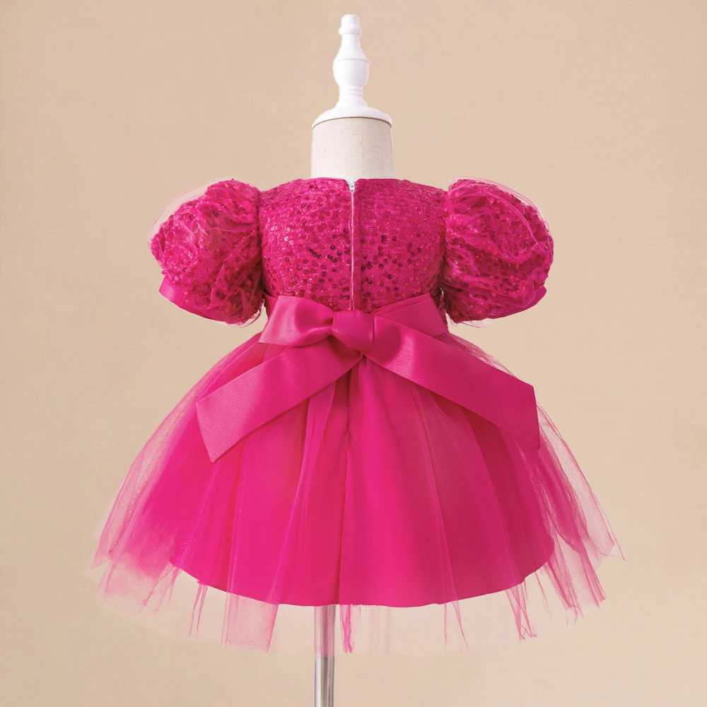 Baby Girls 1st Birthday Party Dress Toddler Kids Wedding Baptism Gala Gown New Flying Sleeve Butterfly Flower Princess Dress X250203
