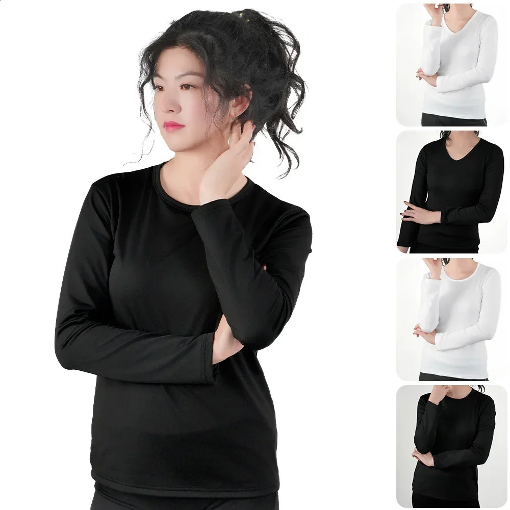 Womens Tshirt Slim Fit HighElastic Nylon Undershirt Soft CloseFitting And Comfortable Black White Tee Clothing 250122