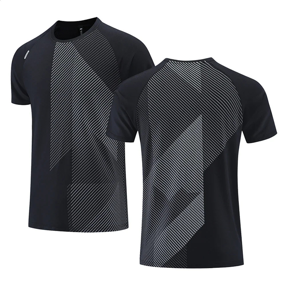 Quick Drying Mens Running Tshirt Fitness Sports T Shirt Gym Training Tees Breathable Jogging Casual Sportswear Unisex Tops 250120