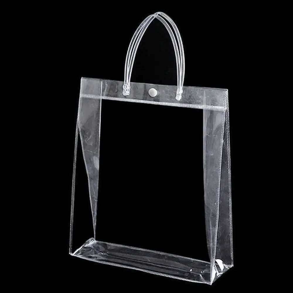 Durable Transparent PVC Handbag Large Capacity Multi-purpose Candy Bag Plastic Gift Jelly Bag Outing Travel Hiking BagXJ250121