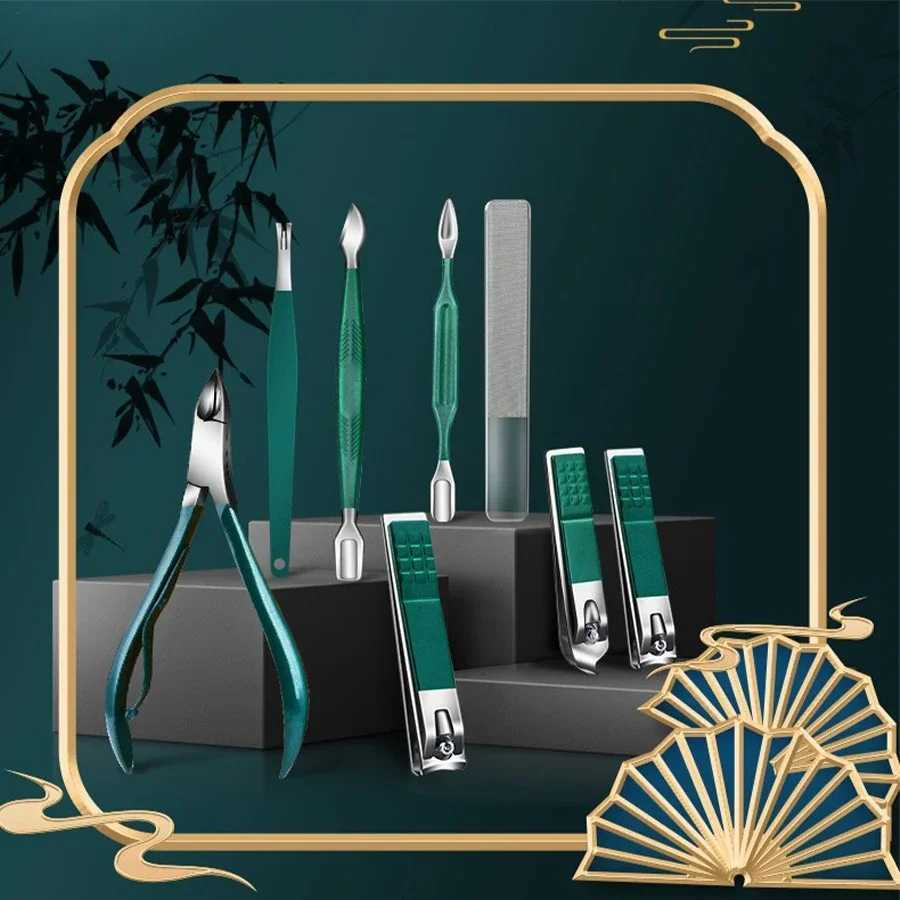 Manicure Set Cuticle Nipper Professional Stainless Steel Nail Clipper Pedicure Set with Leather Case Nail Kit Professional SetXJ250116