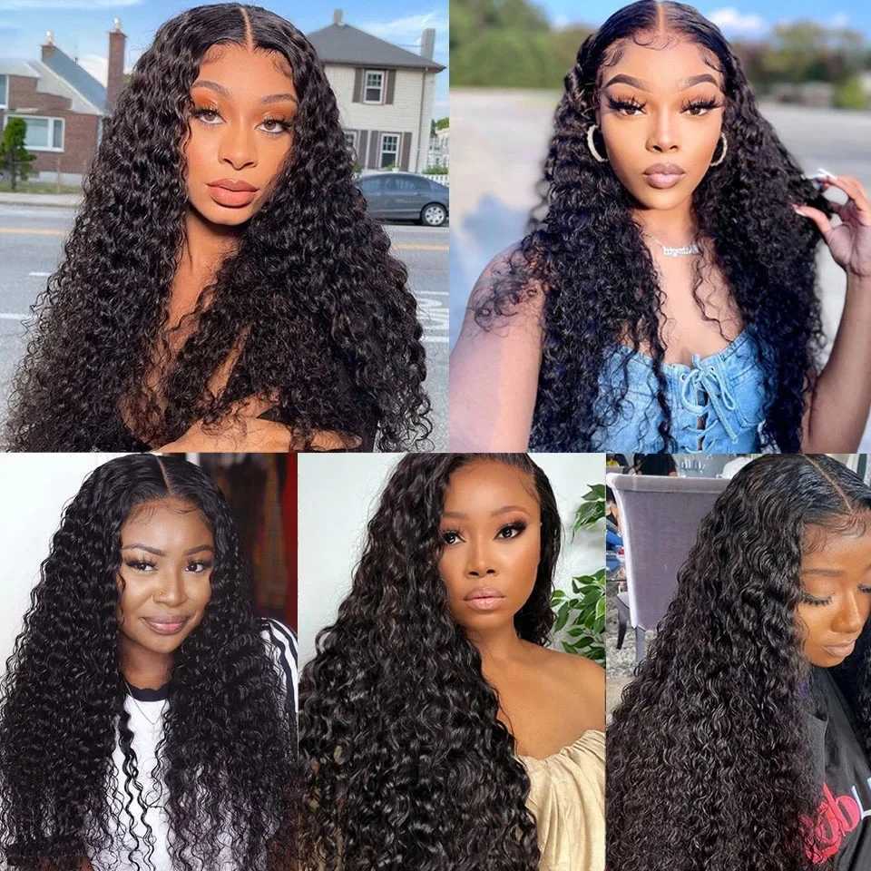 Water Wave Brazilian human hair Bundles With Clo Curly Human Hair 3/4 PCS Bundles With 4x4 13x4 Lace Frontal HairXJ250120