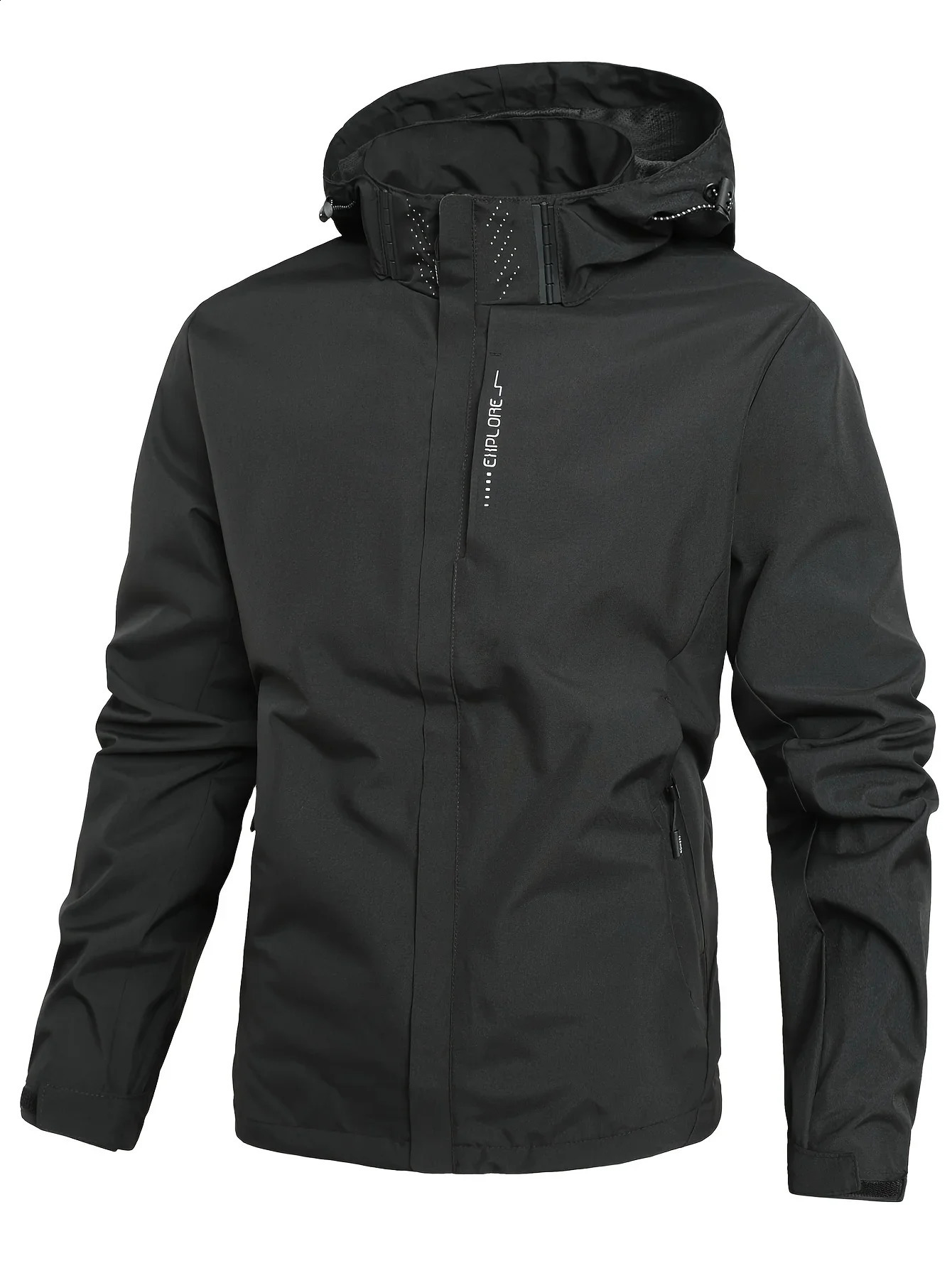 Waterproof Rain Jacket Hooded Shell Poncho Outdoor Raincoat Hiking Windbreaker Coat Mens Lightweight 250122
