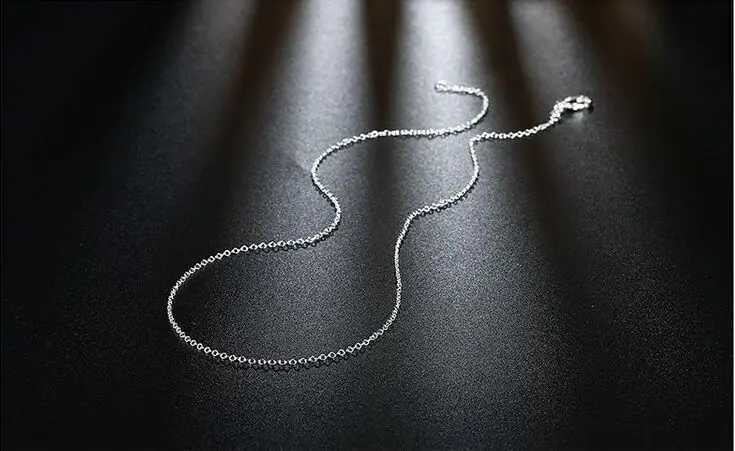 10pcs/lot Promotion! wholesale 925 sterling silver necklace silver fine jewelry Rolo Chain 1mm Necklace 16 18 20 22 24XJ250114