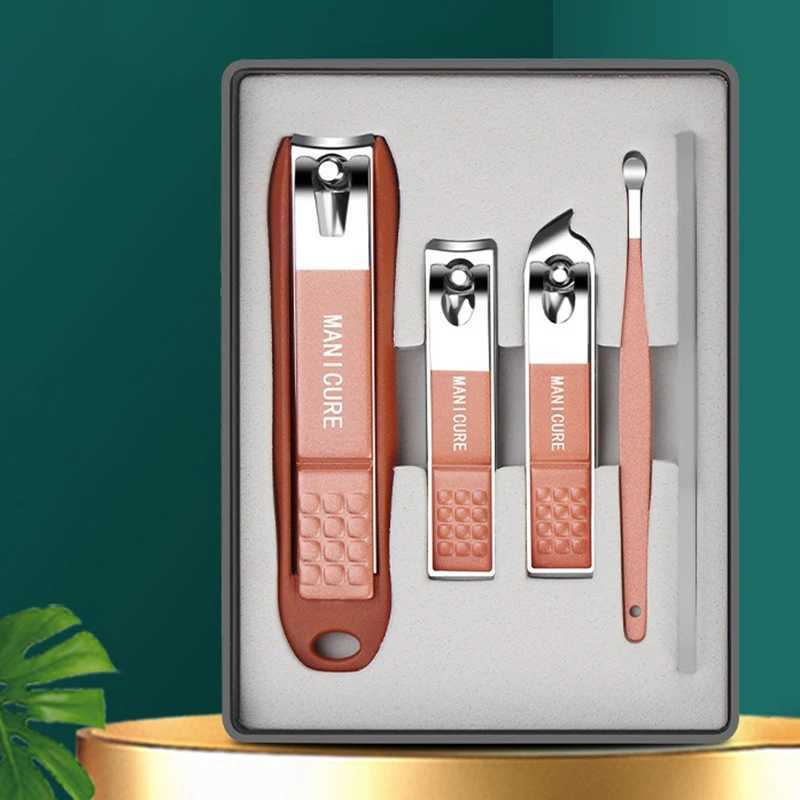 5Pcs/Set Portable Universal Nail Clippers Glass File Earpick Household Professional Stainless Steel Utility Pedicure Nail ToolsXJ250116