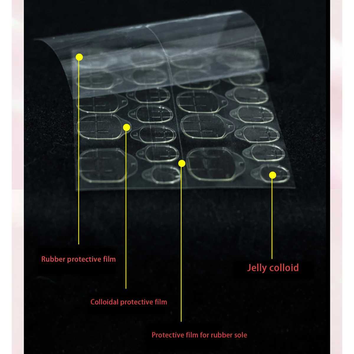120Pcs False Nails Sticker Transparent Double-Side Adhesive Tapes Stickers Press on Fake Nail Tips Extension StickerXJ250120