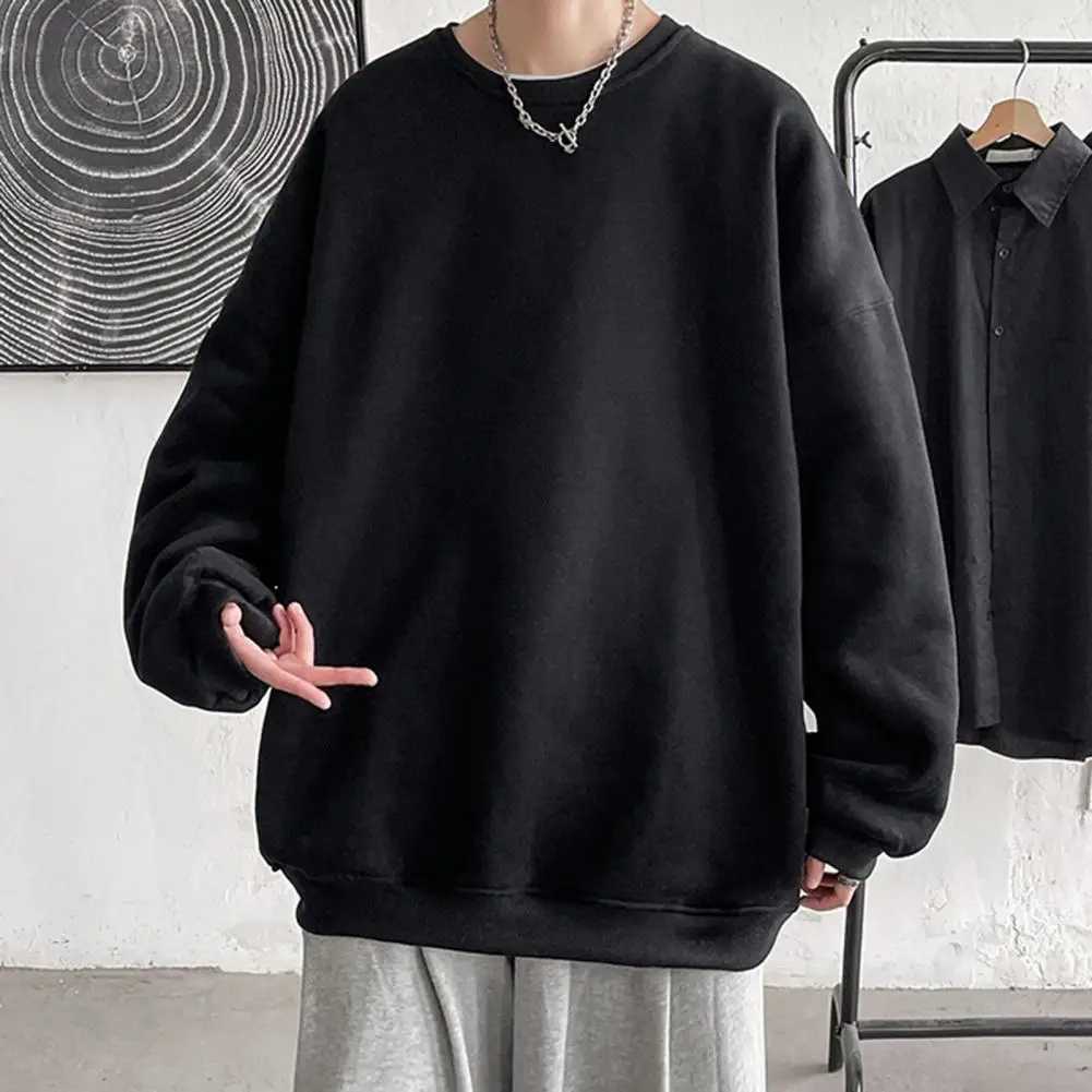 Men Fall Sweatshirt Men Pullover Sweatshirt Cozy Unisex Sweatshirt Thick Warm Stylish Mens Fall/winter Top for Couples LooseXJ2500118