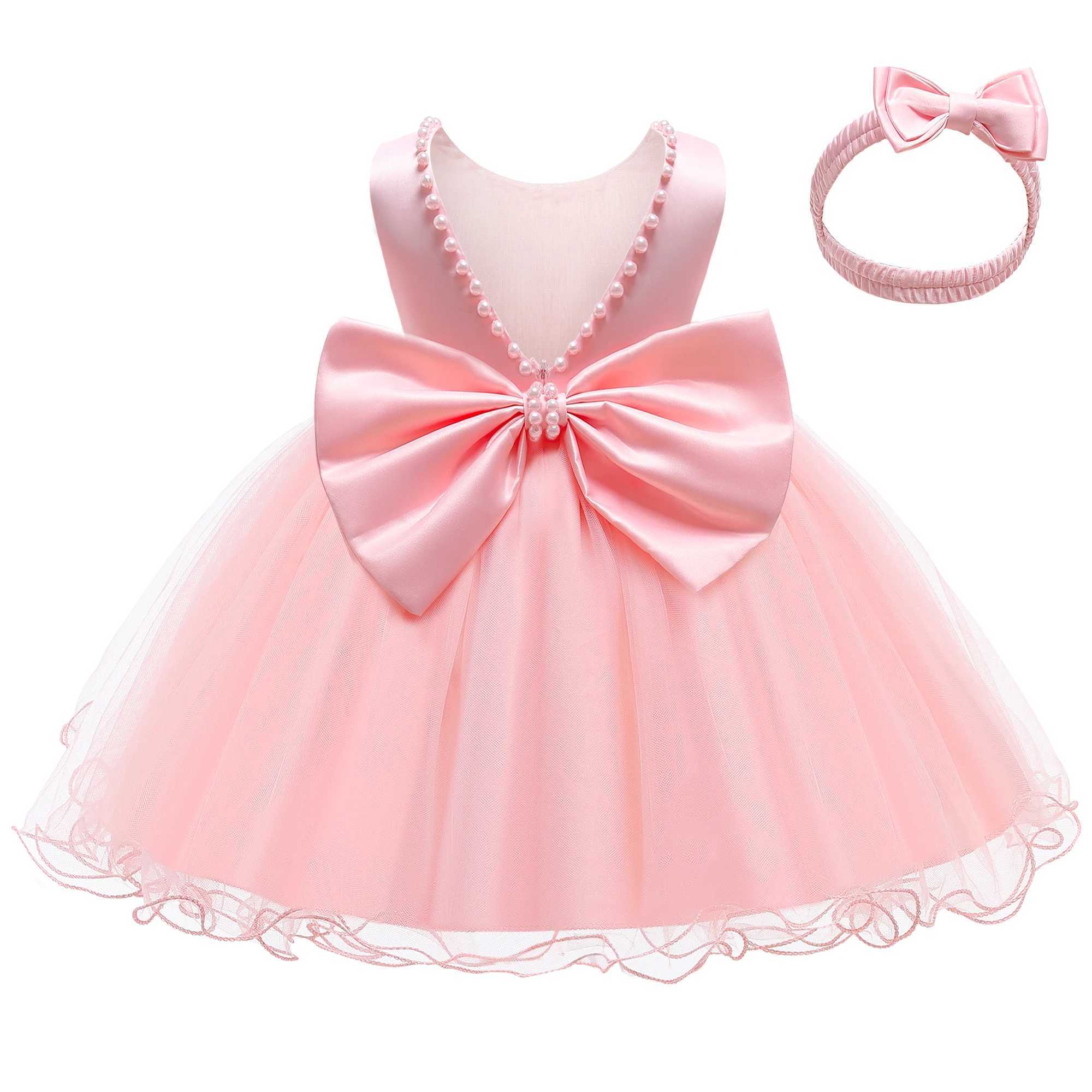 Flower Girls Wedding Dress For Baby Tutu Christmas Dress Infant Dresses 1 Year Birthday Party Baptism Dress Newborn Clothes X250203