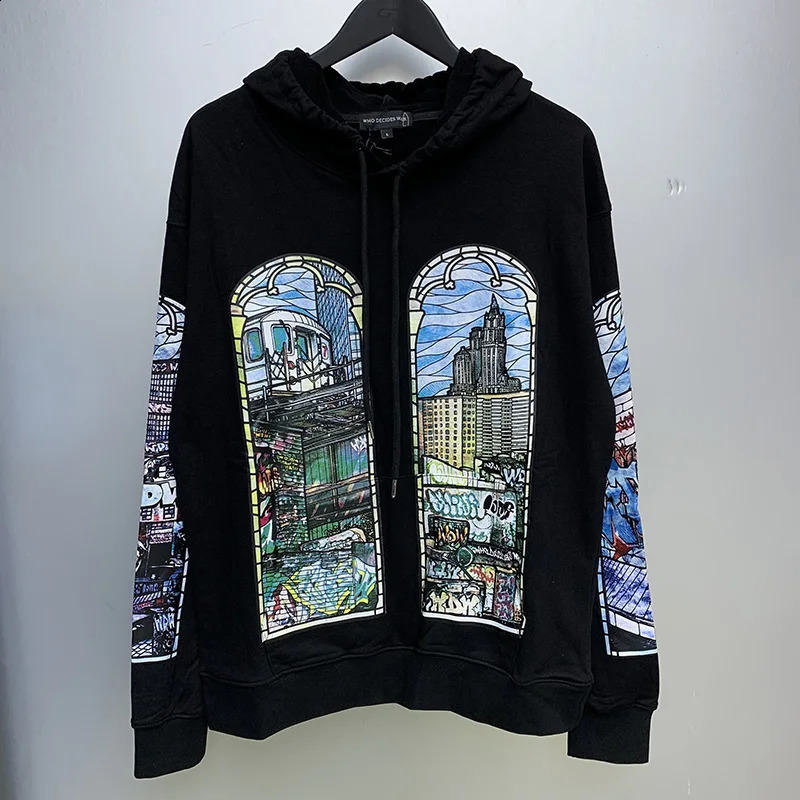 Autumn and Winter Blue Apricot Who Decides War Hoodie Hooded Womens High Quality Cotton Oversized Couple Jumper Sweatshirt 250122