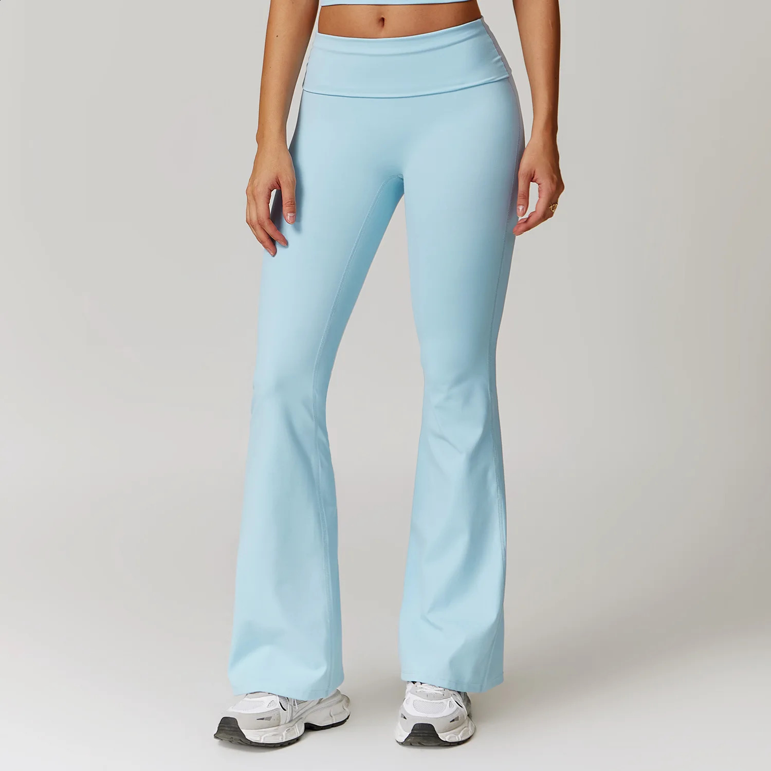 Womens Flared Pants High Waist Lifting Hip Fashion Wideleg Trousers Elastic Fitness Yoga Leggingscasual yoga pants flare 250108