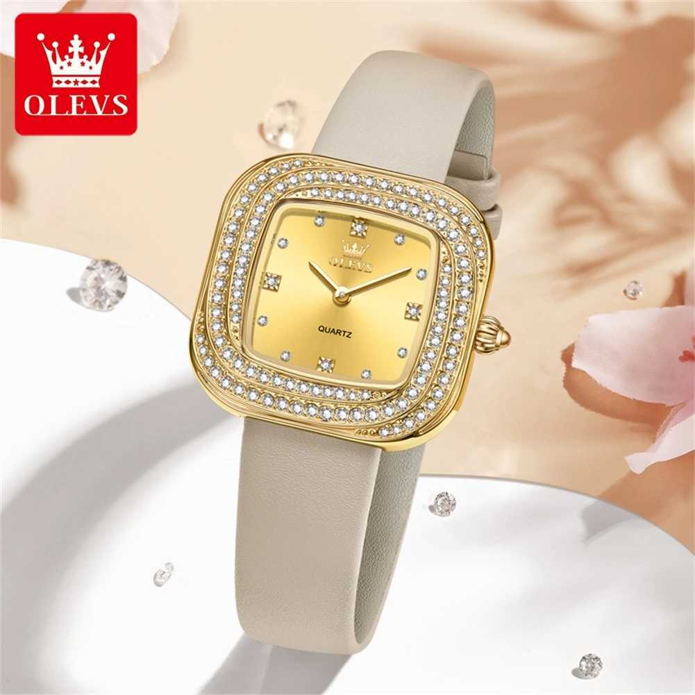 OLEVS 5512 Luxury Fashion Diamond Quartz Watch For Wen Waterproof Elegant Wan Wristwatch Leather Dress Watches X250203