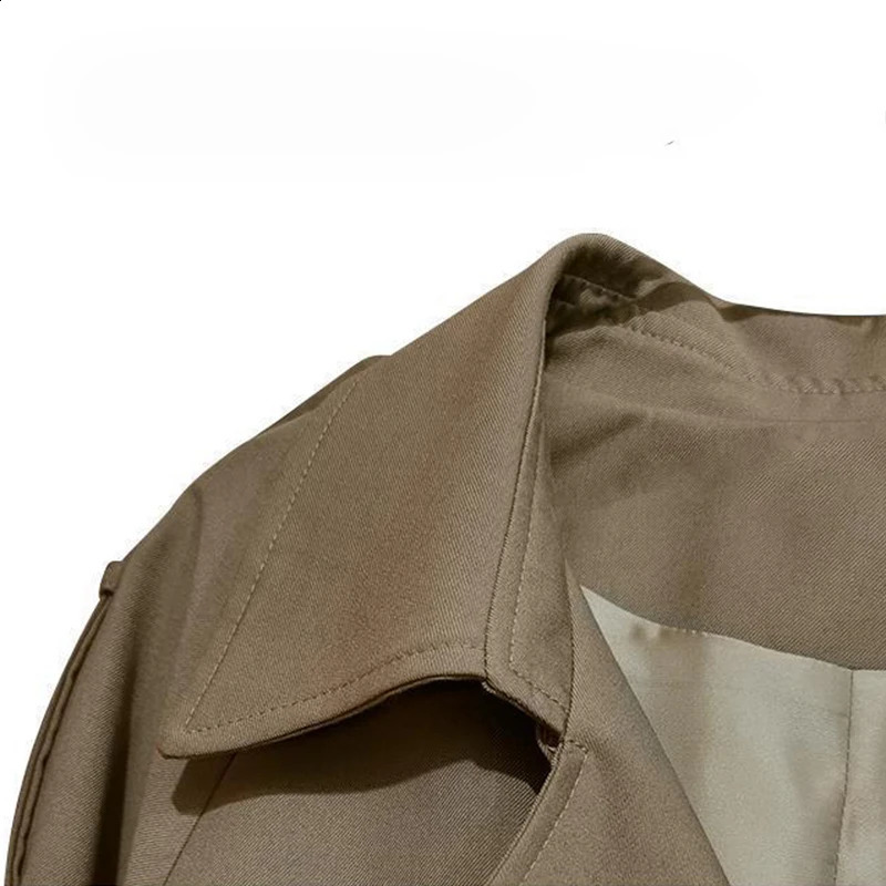 Double Breasted Long Trench Coats Casual With Belt Korea Jackets Loose Gabardina Casaco Women Fashion Windbreaker Abrigos 250118